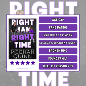 Right Man Right Time by Meghan Quinn_Romance Book Review by REading in PJs