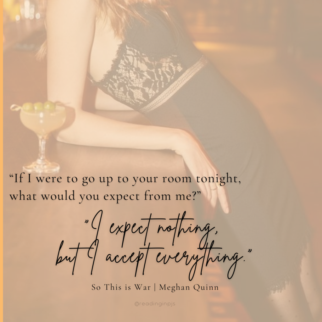 So This is War by Meghan Quinn_Romance Book Quote by Reading in PJS